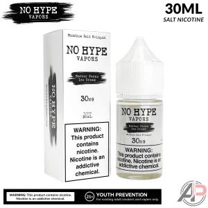 No Hype Vapors Butter Pecan Ice Cream Salt Nicotine 30mL