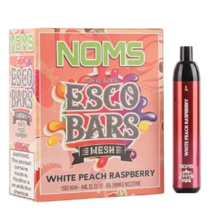 Noms Esco Bars White Peach Raspberry Disposable Vape