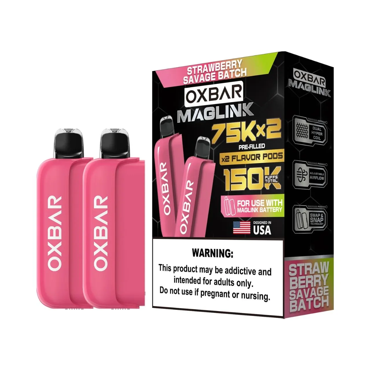 Oxbar Maglink 75K Pre-filled Replacement Pod (Pack of 2)