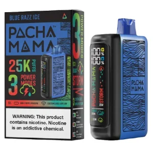 Pachamama 25K Blue Razz Ice Disposable Vape | Only $11.95
