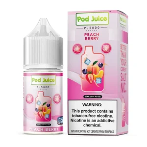 Peach Berry Ice by Pod Juice PJ5000 Series Salt 30mL