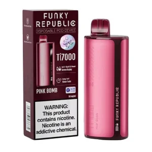 Pink Bomb (Pink Grapefruit) Disposable Vape (7000 Puffs) by Funky Republic Ti7000 - Ejuice Store