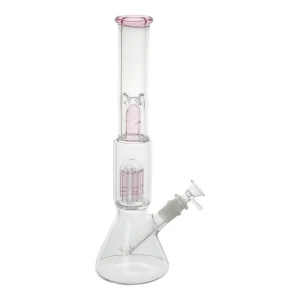Pink Bullet Perc Beaker Bong - 14in