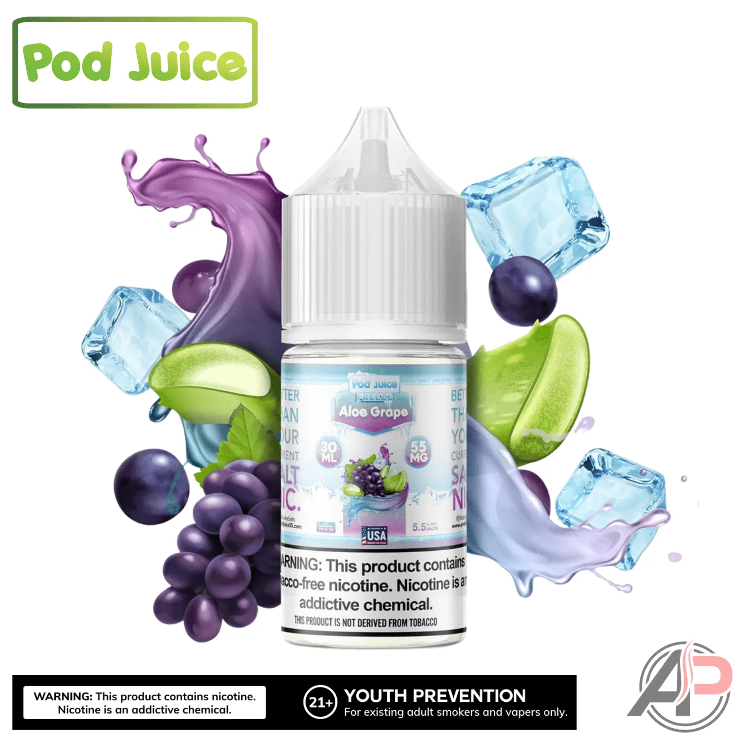 Pod Juice Aloe Grape Freeze Salt Nicotine 30mL