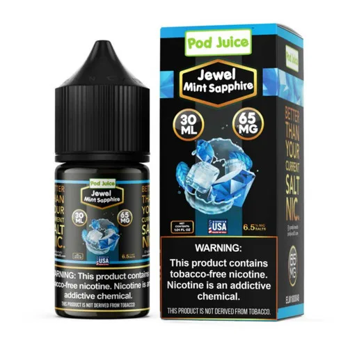 Pod Juice Salt Bold Series Jewel Mint Sapphire Tobacco Free Nicotine E-Juice 30ml - Image 2