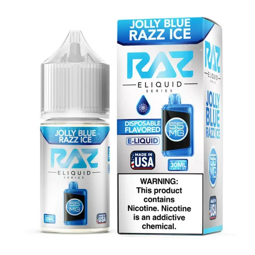 Pod Juice x RAZ Salt Jolly Blue Razz Ice Tobacco Free Nicotine E-Juice 30ml - Image 2