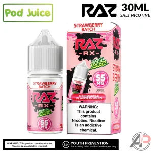 Pod Juice x Raz Strawberry Batch Salt Nicotine 30mL