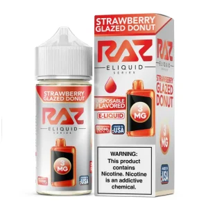 Pod Juice x RAZ Strawberry Glazed Donut Tobacco Free Nicotine E-Juice 100ml