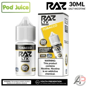 Pod Juice x Raz Tobacco Salt Nicotine 30mL