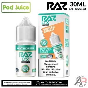 Pod Juice x Raz Wintergreen Salt Nicotine 30mL