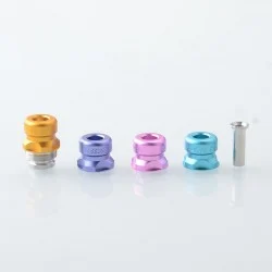 Mission Tips V2 Mini Nuke Style Drip Tip Set for dotMod dotAIO V1 / V2 Pod - Purple + Pink + Gold + Blue, SS + Aluminum