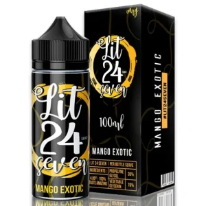 Lit 24 Seven Mango Exotic 100ml Shortfill (Short Date / Out of Date)