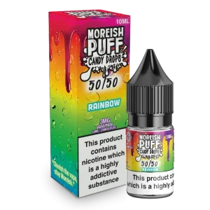 Moreish Puff Candy Drops 50/50: Rainbow Candy Drops 10ml E-Liquid