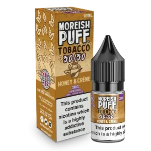 Moreish Puff Tobacco 50/50: Honey and Cream Tobacco 10ml E-Liquid