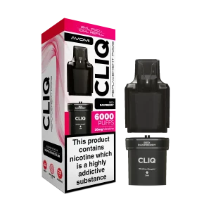 Red Raspberry Avomi Cliq 6000 Refill Pack