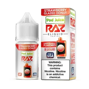 Pod Juice x RAZ Strawberry Glazed Donut TFN Salt 30ml