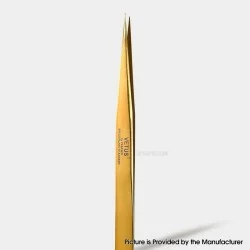 Authentic VETUS MCS-12 Makeups Tweezers for Beauty Eyelashes Grip Picking Selection Works - Gold