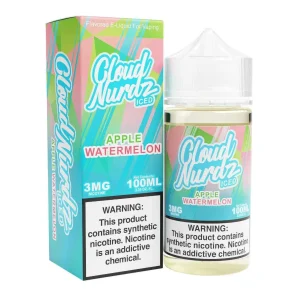 Cloud Nurdz Iced Watermelon Apple Synthetic Nicotine 100ml E-Juice