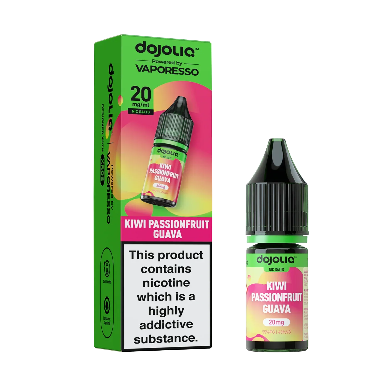 Vaporesso DojoLIQ Kiwi Passionfruit Guava 10ml Nic Salt - Image 2