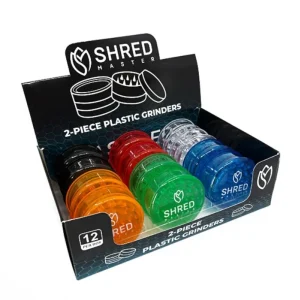 Shred Master Hemp Grinder 2Piece Plastic (12COUNT)