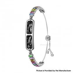 BH3 Multifunctional Health Monitoring Smart Bracelet Heart Rate Blood Oxygen Tracking Rhinestone Wristband - Black Colorful