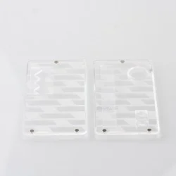 Authentic MK MODS V4 Replacement Front + Back Cover Panel Plate for dotMod dotAIO V2 Pod - Clear, Acrylic (2 PCS)
