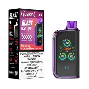 Mango Ice Lychee Melon Fusion Drip’n by Envi Fasta Blast 30K – Disposable Vape