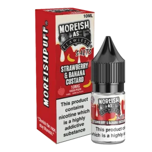 Moreish As Flawless Strawberry Banana Custard 10ml Nic Salt