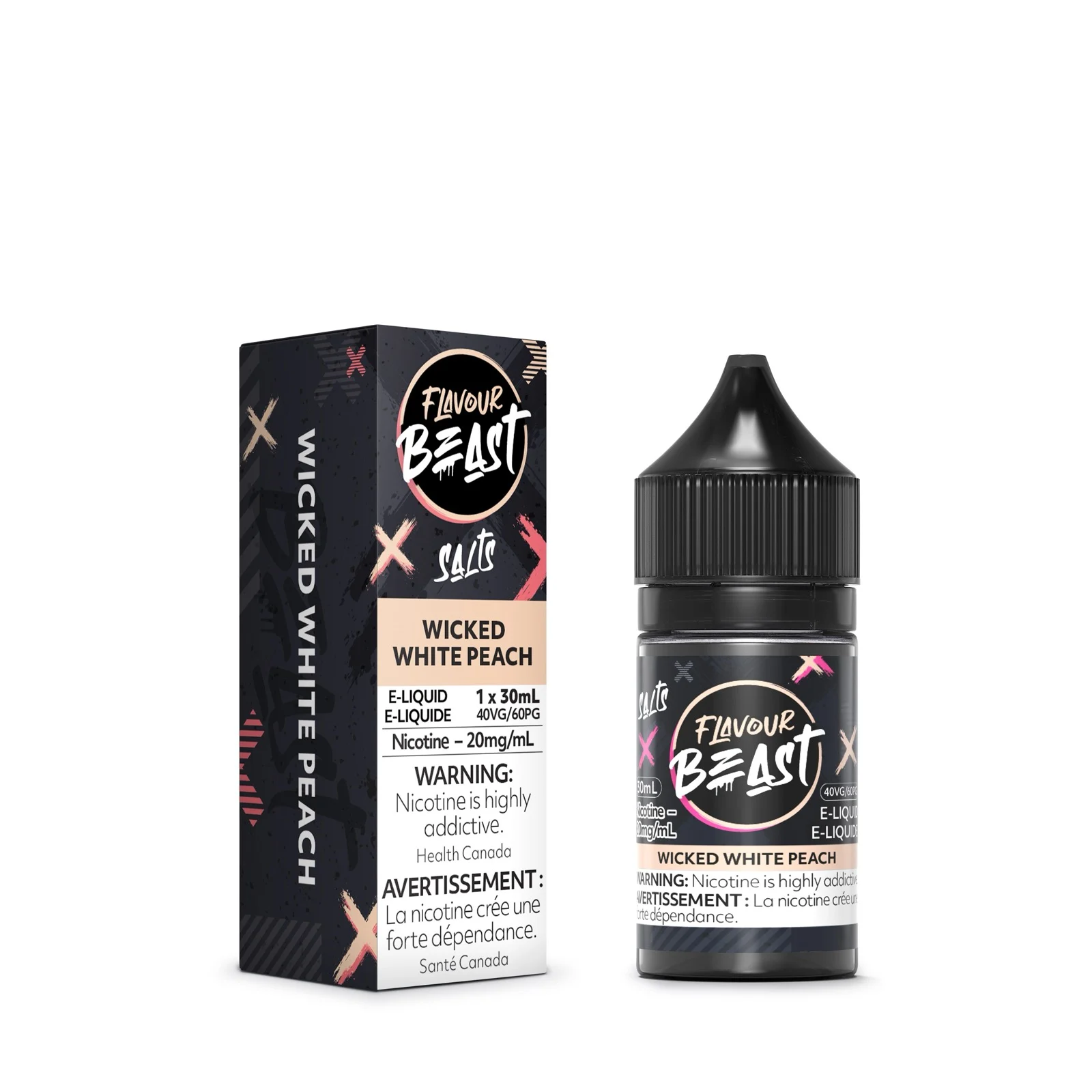 Wicked White Peach SALT – Flavour Beast Salt E-Liquid