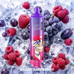 [Ships from EU-1 Warehouse] Authentic Airmez Tornado 50k Puffs Disposable Kit 850mAh 25ml - Grape Raspberry, 50,000 puffs
