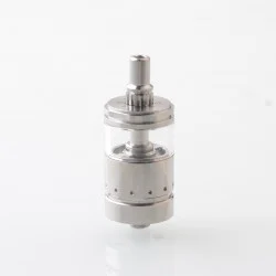 Ghost Ring Style RTA Rebuildable Tank Atomizer - Silver, Titanium + Glass, 4ml, 22mm Diamter