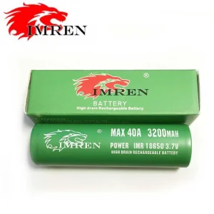 Imren 18650 3200mAh 40A 2 pack (Flat Top/ Green)