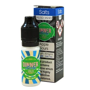 Dinner Lady Apple Sours 10ml Nic Salt (Out of Date)