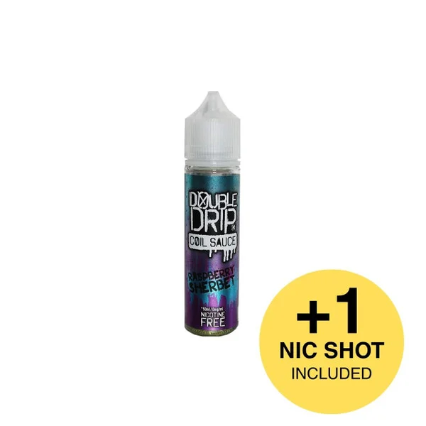 Double Drip Raspberry Sherbet Shortfill E-Liquid - Image 2