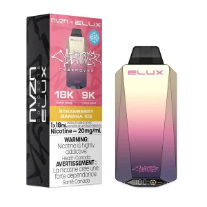 Strawberry Banana Ice NVZN Elux Cyberover 18K – Disposable Vape