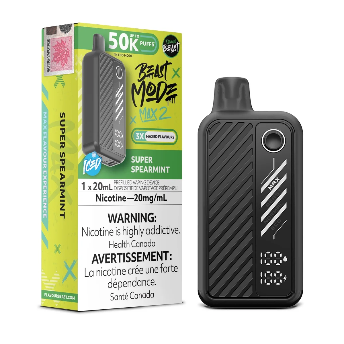 Super Spearmint Beast Mode Max 2 – Disposable Vape