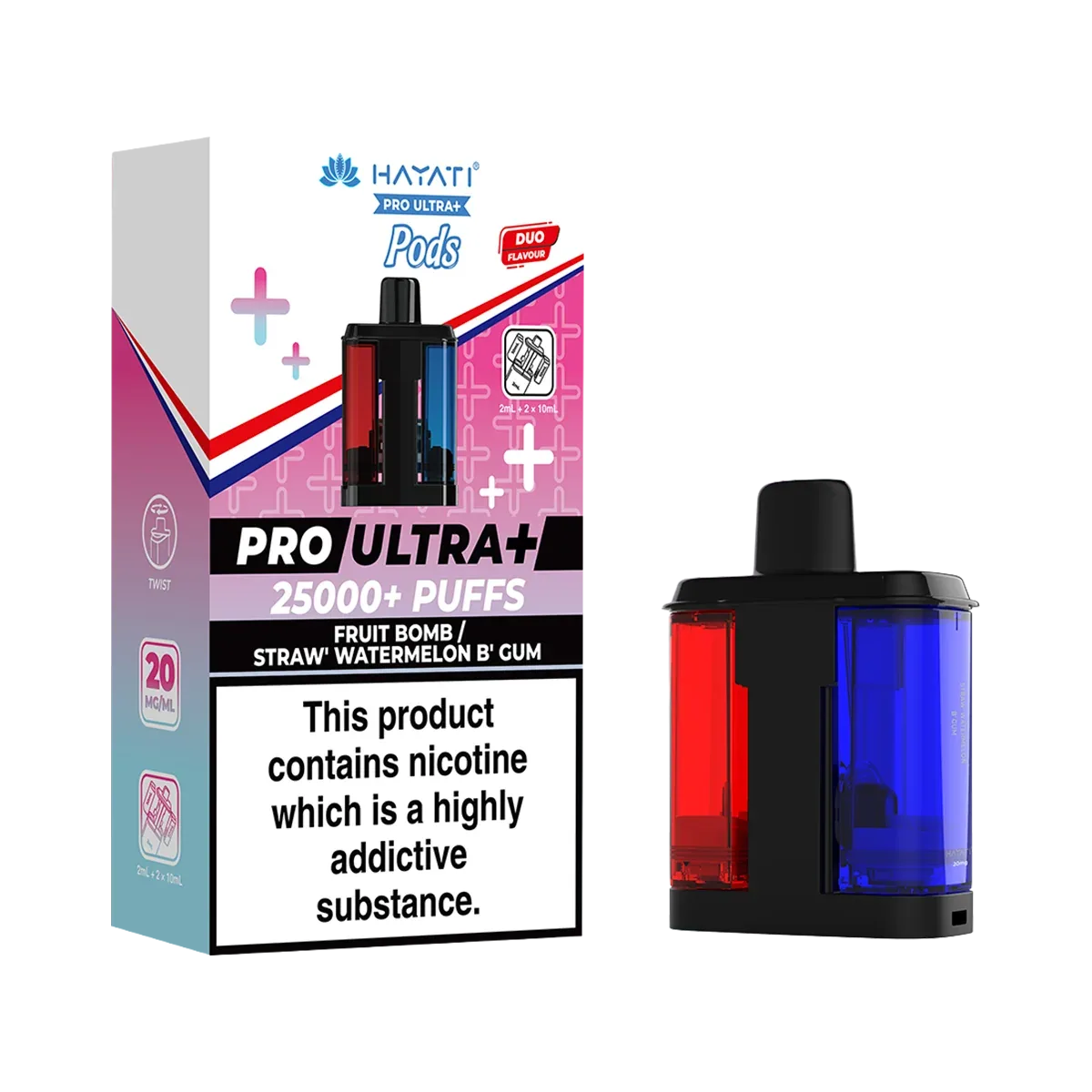 Fruit Bomb / Straw' Watermelon B'gum Hayati Pro Ultra Plus Refill Pack