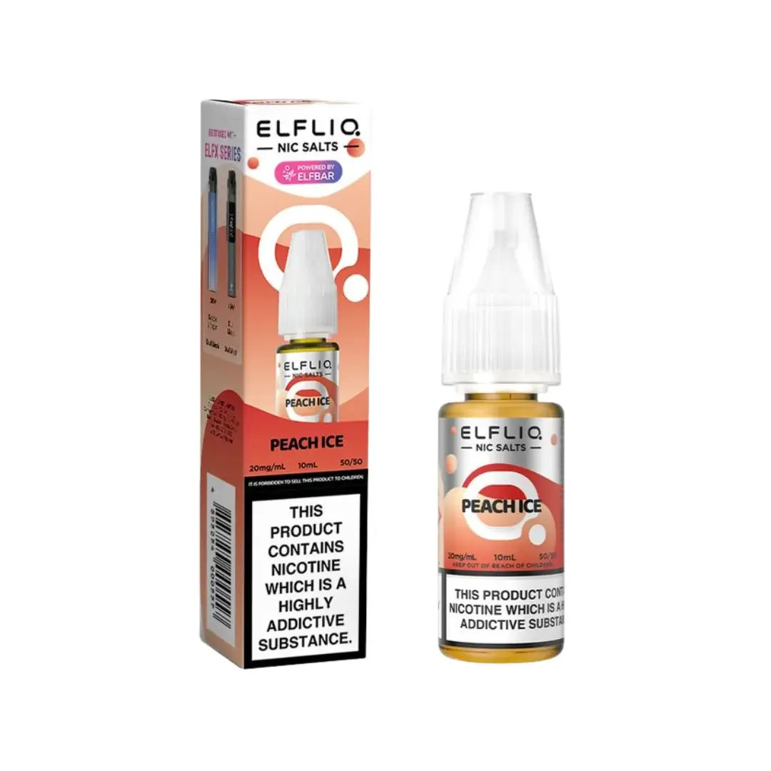 Elf Bar Elfliq Peach Ice 10ml Nic Salt E-liquid