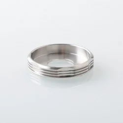 415 Style Decorative Ring Stand for RDA / RTA / RDTA Atomizer - Silver, Stainless Steel