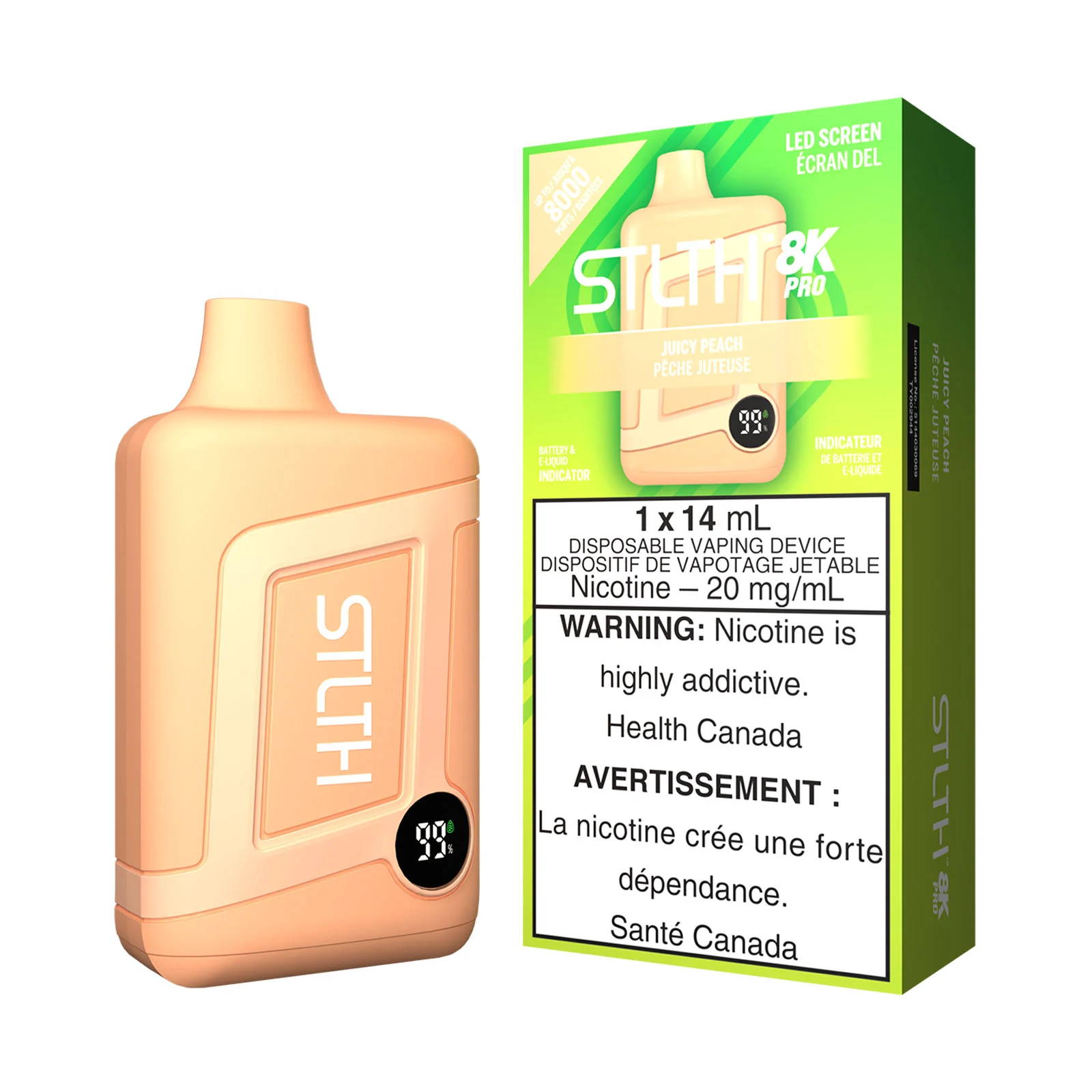 Juicy Peach STLTH 8K Pro – Disposable Vape
