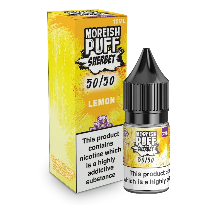 Moreish Puff Sherbet 50/50: Lemon Sherbet 10ml E-Liquid