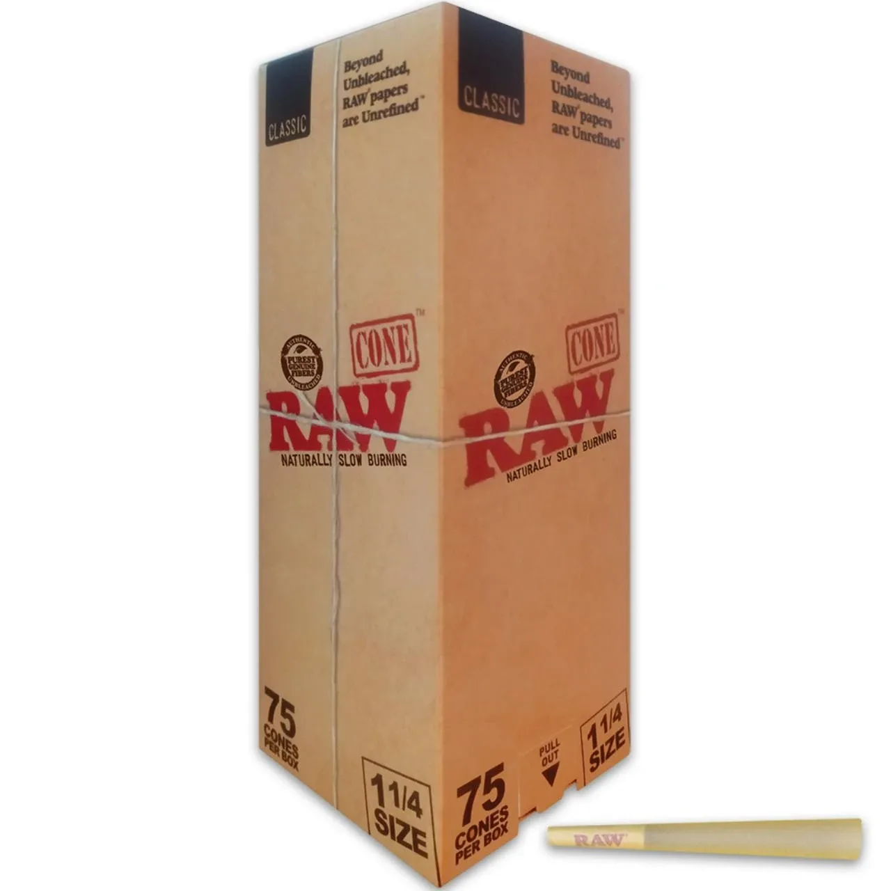 Raw 1-1/4 Cones -75COUNT Classic