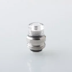 Mission TIPS V2 Style Boro BB Drip Tip Set for BB / Billet Boro Mod - Silver + Translucent, Stainless Steel + PC