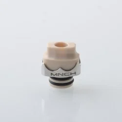 Monarchy Itip Style 510 Drip Tip RDA / RTA / RDTA Atomizer - Silver + Beige, Stainless Steel + PEEK