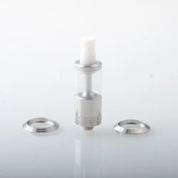 YFTK Dvarw 16 FL Style RTA Atomizer Full Kit - Silver, 3ml, 3 x 0.8mm, 0.8mm, 1.0mm, 2 x 0.8mm, 2 x 1.0mm, 2 x 1.2mm, 16mm Dia