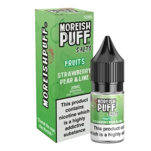 Moreish Puff Fruits Strawberry, Pear & Lime 10ml Nic Salt