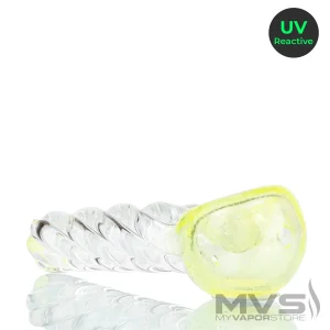 Jellyfish Mini UV Reactive Ribbed Hand Pipe