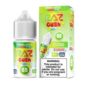 Pod Juice X Raz Green Apple Gush Ice Nixodine Salt 30ML E-Juice