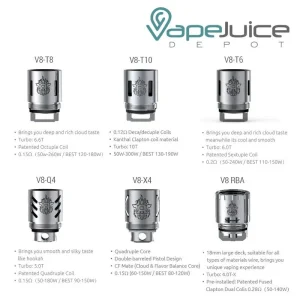 SMOK TFV8 BIG T10-T8-T6-X4 Core Coils