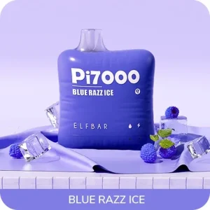 Elf Bar Blue Razz Ice Ice EBDESIGN Pi7000 Disposable Vape
